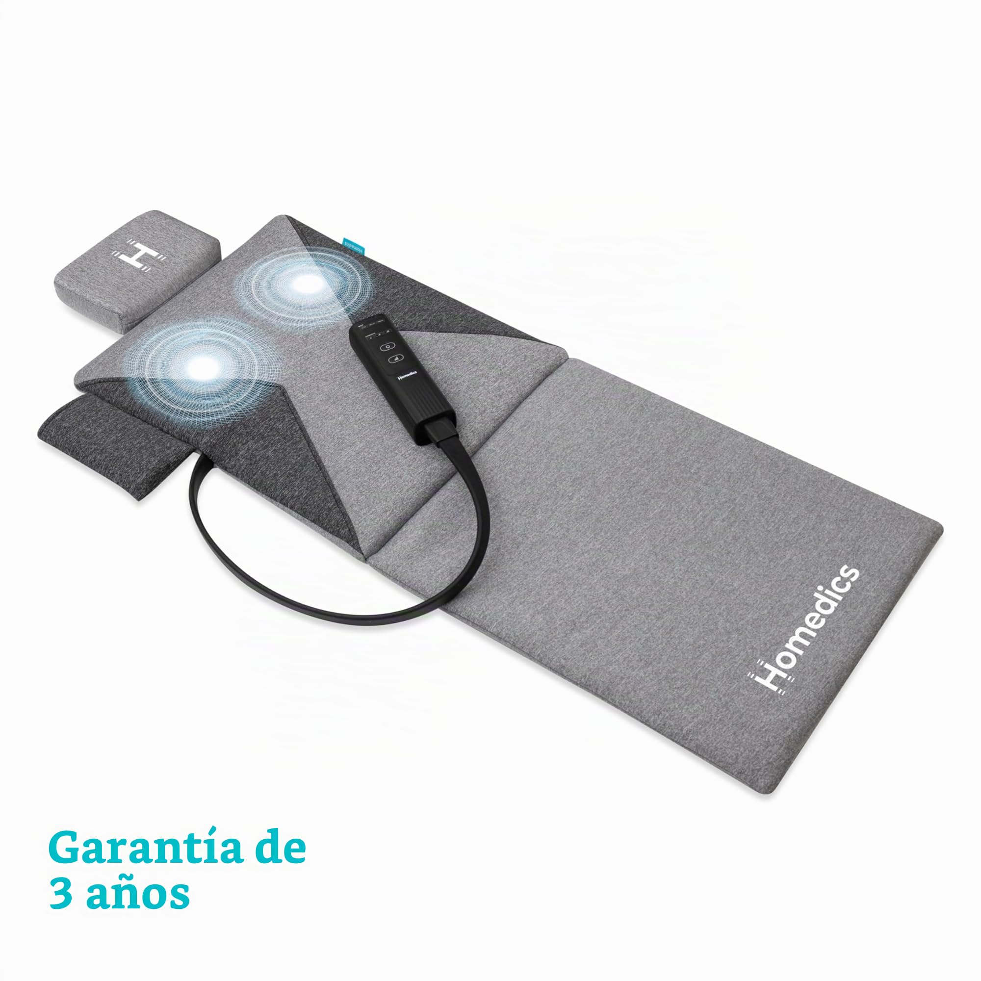 Homedics Stretch Mat - Full Body Stretching Mat with Adjustable Programs, Portable & Foldable Exercise Fitness Mats, Ideal for Home Gym, Yoga or Pilates - with Head Pillow for Enhanced Comfort