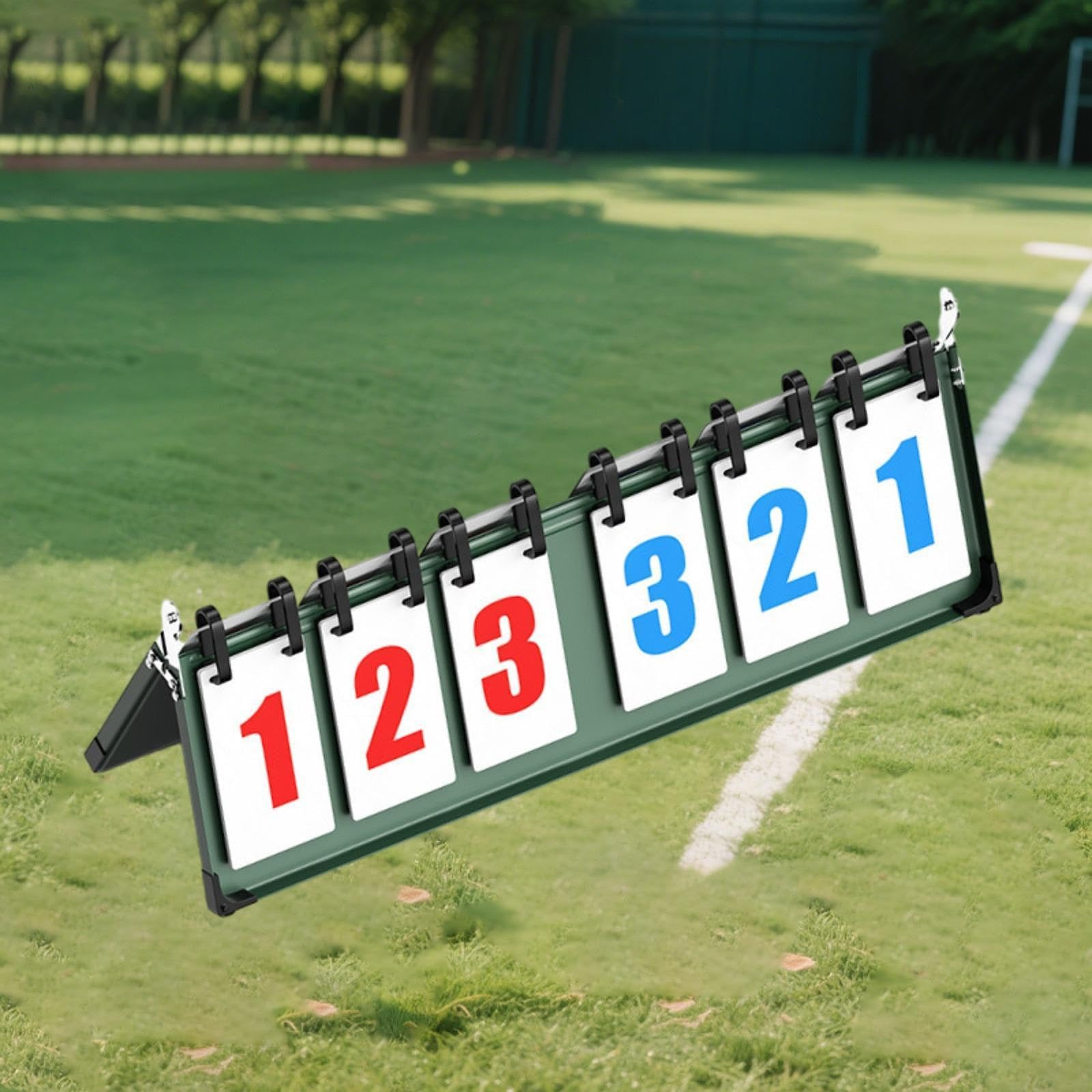 Menolana Sports Scoreboard Score Keeper Lightweight Table Score Flip Scoreboard for Badminton Volleyball Table Tennis Soccer, 6 Digit Number