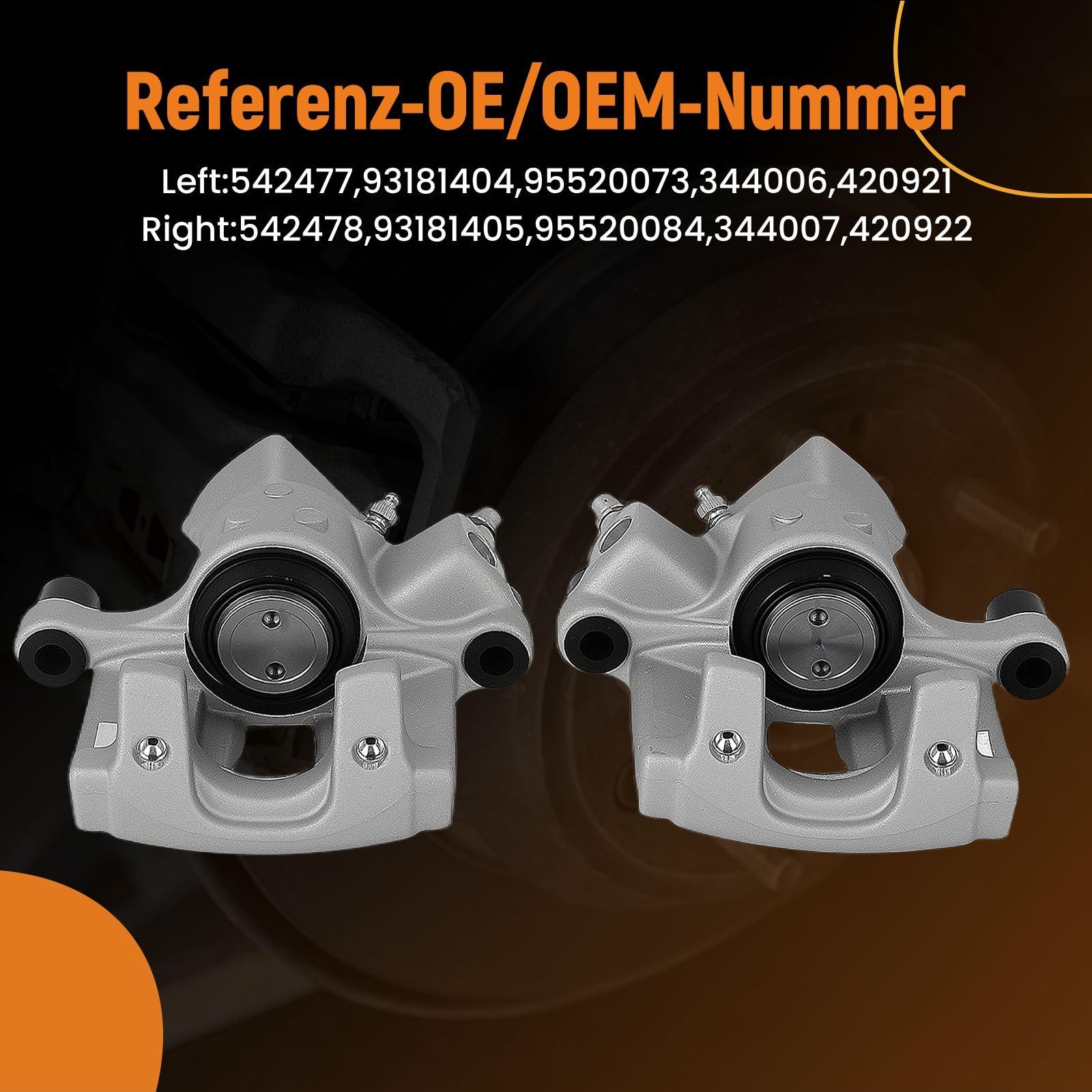 maXpeedingrods 2 pinzas de freno trasero derecho para Opel Signum Vectra 542477 93181404 95520073 344006