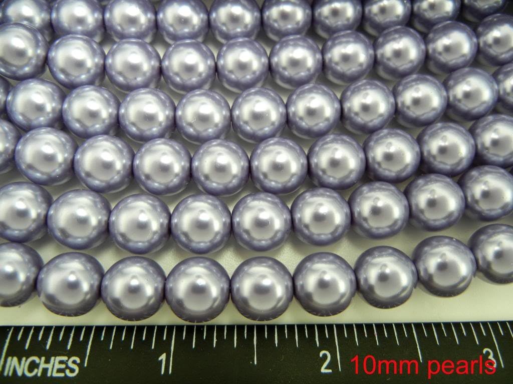 Czech Round Glass Imitation Pearls, 960pcs (12x80pcs) of 6mm Light Lavender Pearl