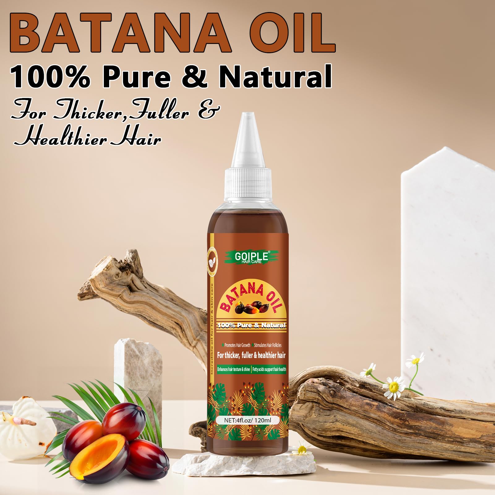 Batana Hair Oil for Healthy & Damaged Hair Repair, Organic Chebe Oil Moisturizer for Scalp Growth, NO, 60 ml (Pack of 2) - Image 3