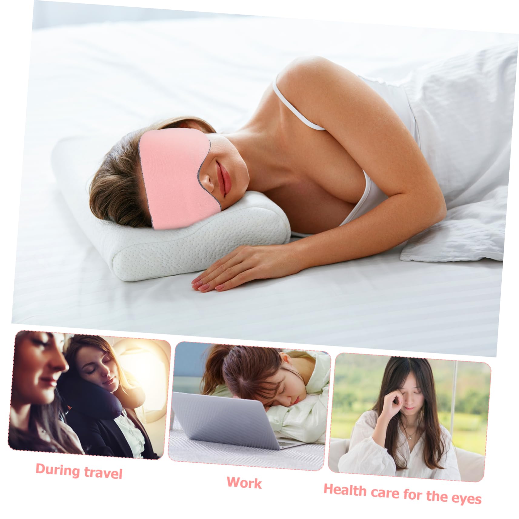 CALLARON 5 Set Maschera Per Occhi Regolabile Copertura Traspirante Per Design Pratico E Adatta Per Uomini E Donne 3 Pezzi*5