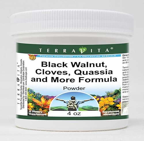 TerraVita Fórmula limpiadora en polvo - Nuez negra, clavo, quassia y más (4 oz, ZIN 511000) - Paquete de 2