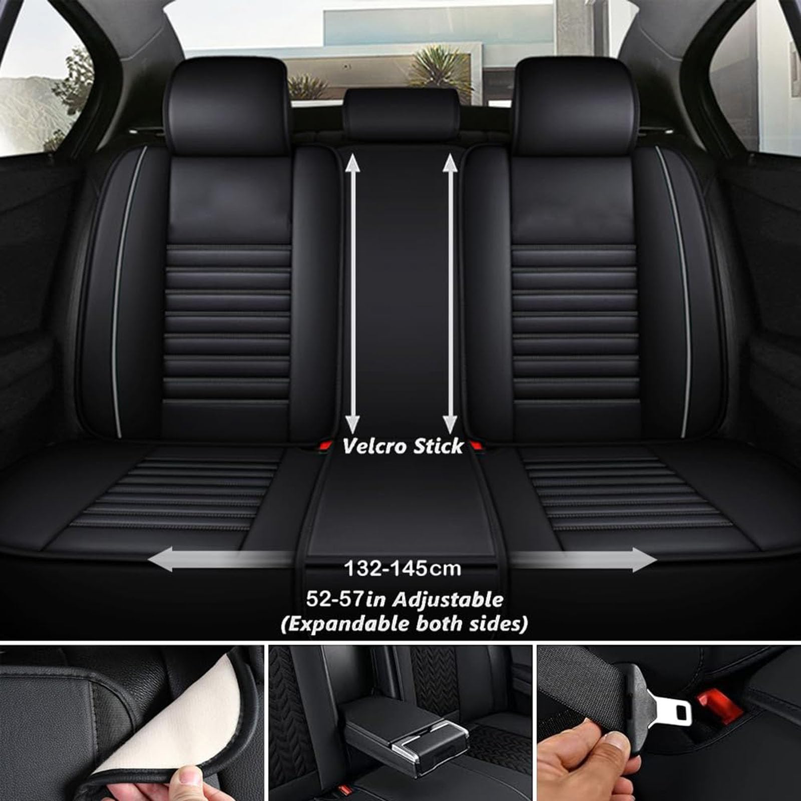Auto Sitzbezüge, für VW T5 T6 Bulli Multivan California Beach Caravelle Vorne und Hinten Sitzbezügesets Allwetter Atmungsaktiv Wasserdichtes Verschleißfest Zubehör