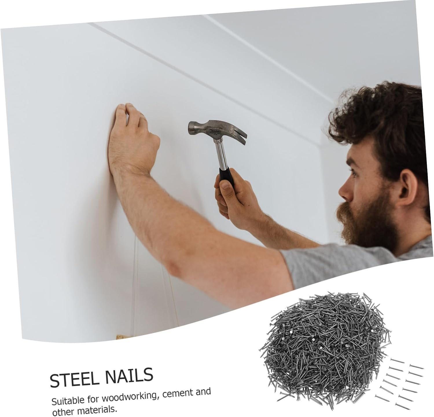 1bag Stainless Tip Nails for Cement Assorted Wall Nails for Construction Repairs Lightweight Easy to Use for Various Applications