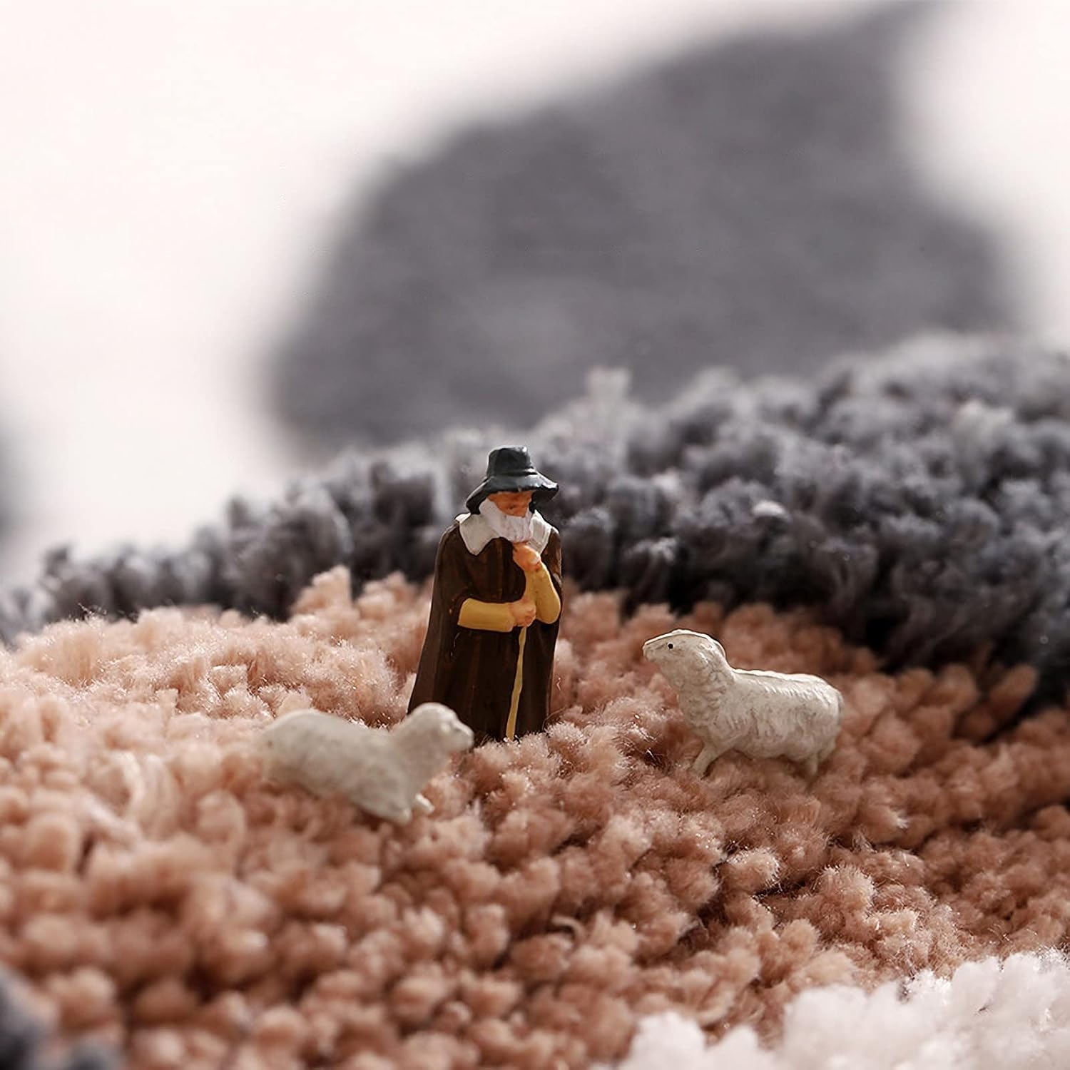 Bath mat Rug Boho Plant Abstract Art Brown Washable Bathroom Rugs,Non-Slip Shaggy Water Absorbent Flocking Microfiber Soft Fluffy Botanical Bathmats Doormats Rectangle Small 15x23 inch - Image 4