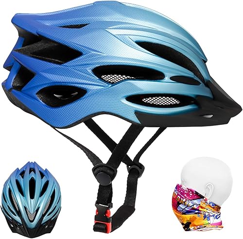 Miniatura 7 de Casco de bicicleta de alta calidad, ligero ajustable de 22.4-24.4in, casco de bicicleta para adultos con diadema, visera solar, 22 rejillas de