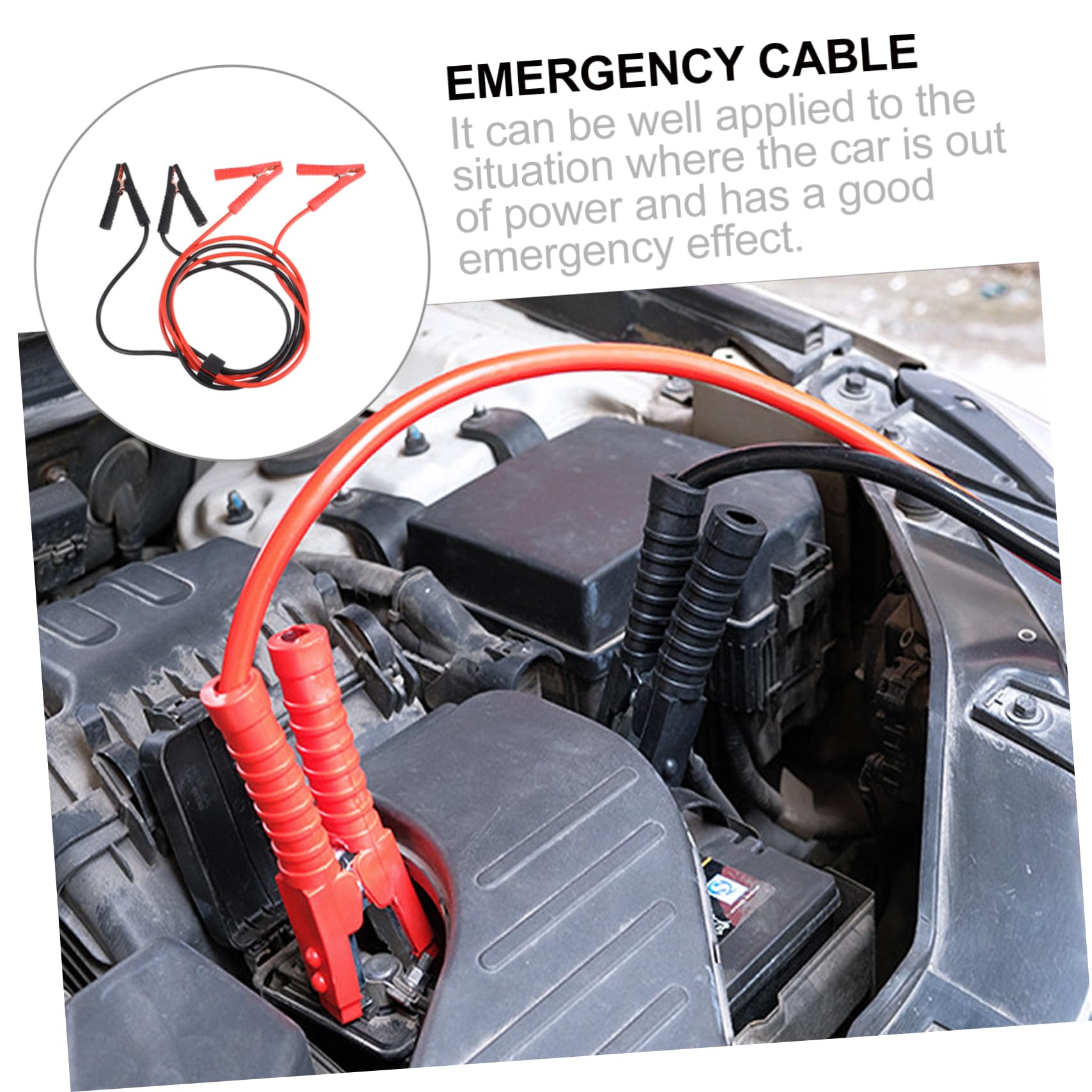 Cable de Emergencia para Coche Negro 2000 a Cobre Aluminio