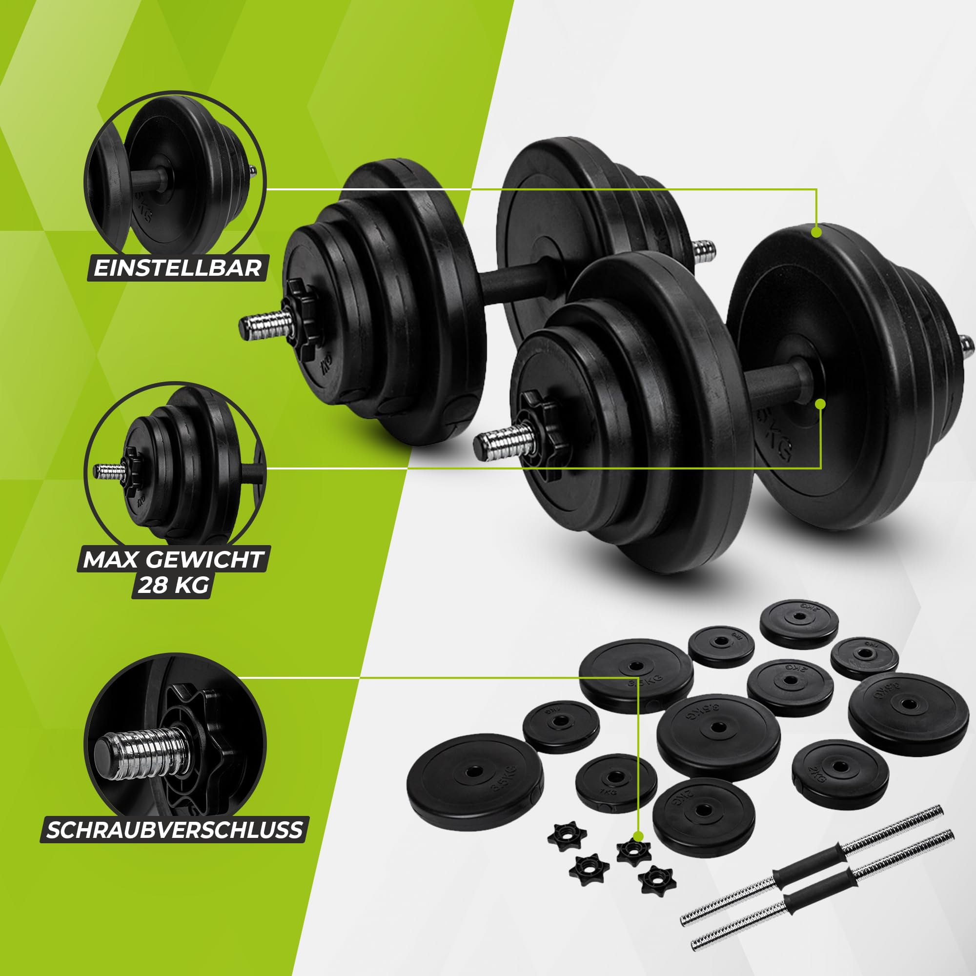 Lot De 2 Haltères Aduro Sport 7,5 Lb - Revêtement Vinyle - Neufs En Boîte