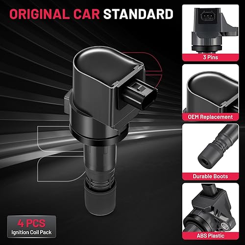 Vista 170 de BDFHYK Paquete de bobinas de encendido y bujías de iridio compatibles con Acura RSX Honda Accord Civic CR-V Element repuesto para UF583 UF311