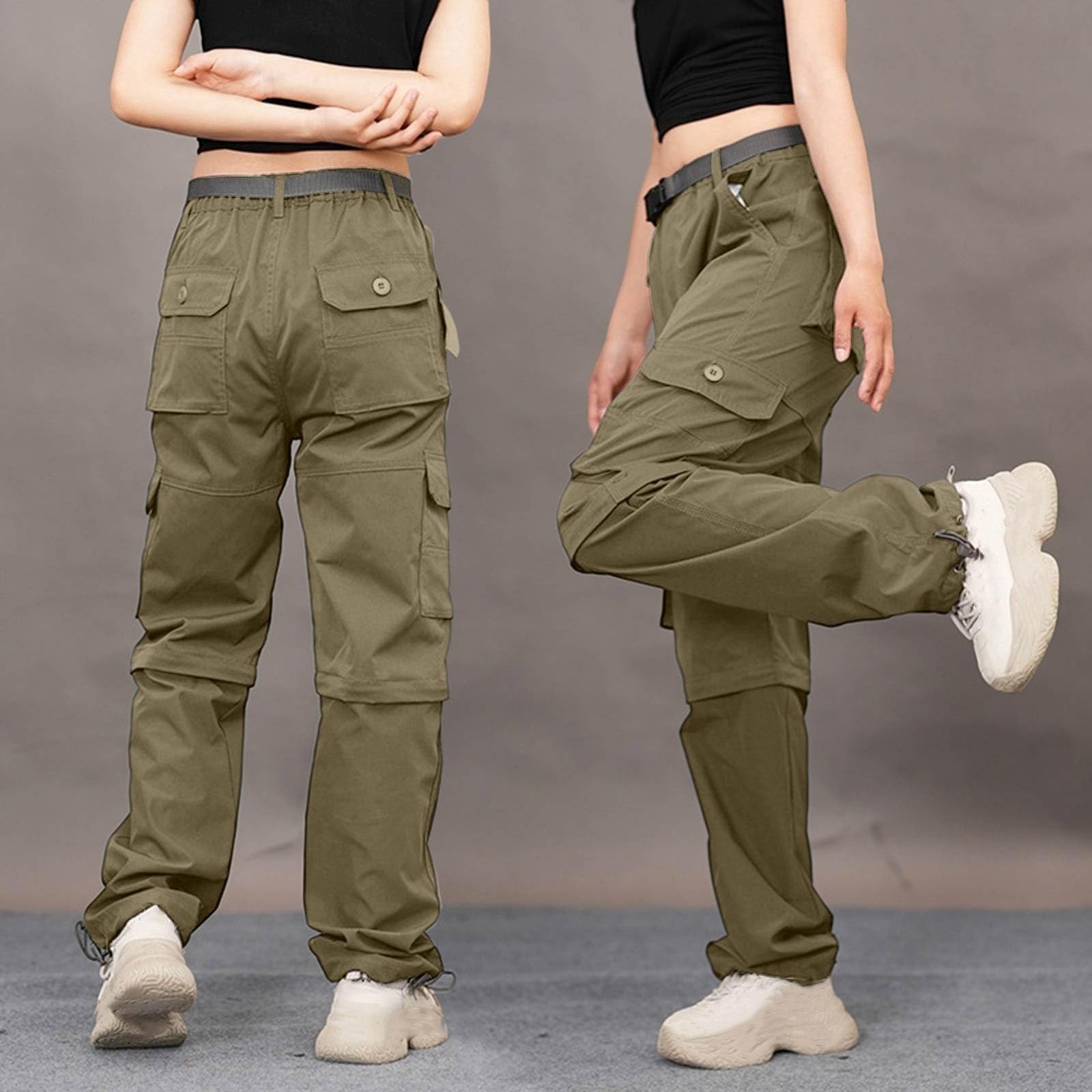 Pantaloni Donna Trekking Estivi Pantalone Estivo Ciclisti Wide Leg Sweatpants Curvy Protezioni Harem Push Up Cargo Lavoro Palestra da Palazzo Baggy Jogger