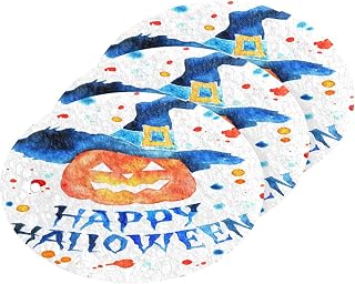 Scrub Sponge Happy Halloween Pumpkin Kitchen Washing Dishes Cleaning Sponges Witch Ghost Spooky Non Scratch Sponge for Dish Countertops Sinks Floors Showers Tile Sinks, 3 Pack