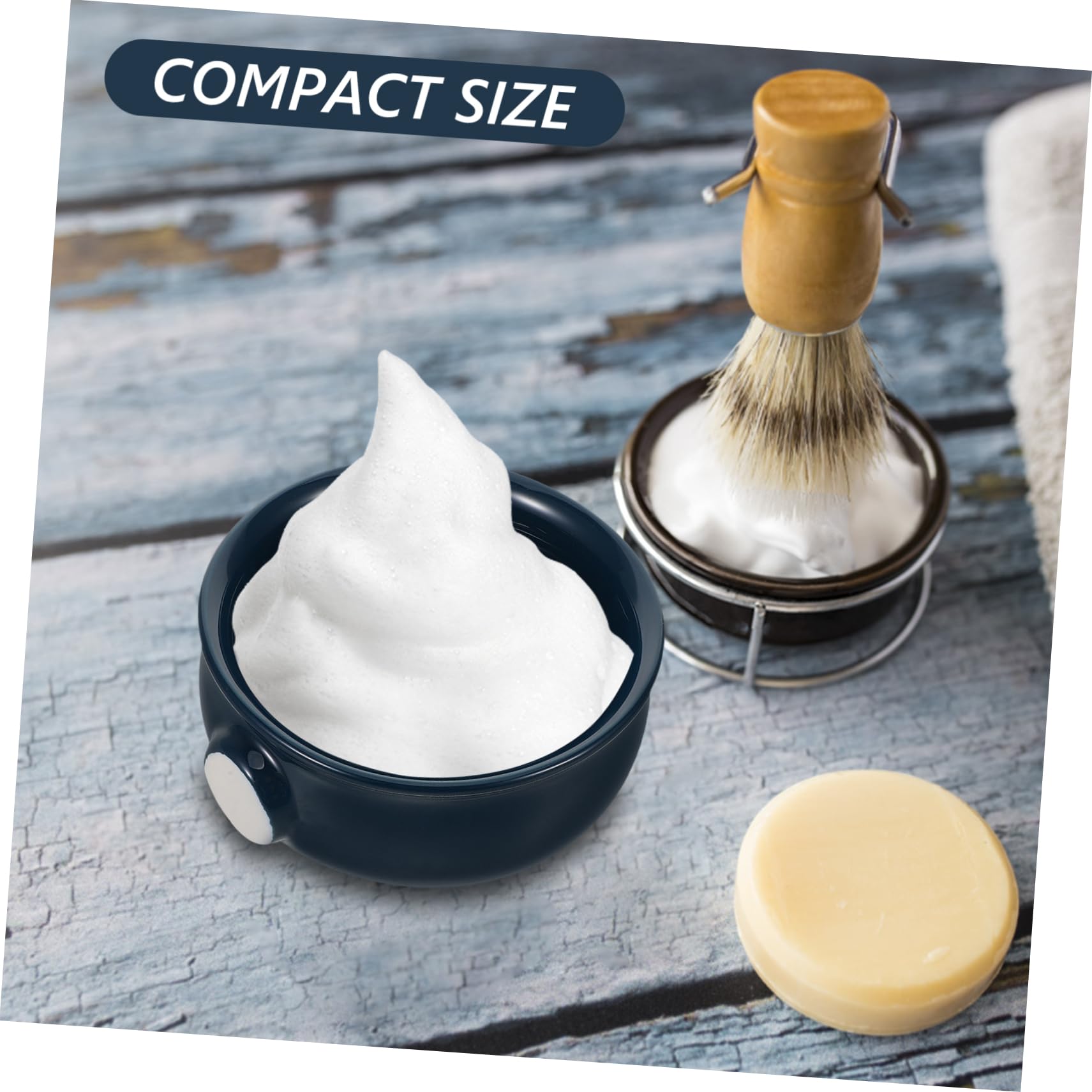 Ciotola in Ceramica per Sapone da Barba Ciotola per Schiuma da Barba Design Spirale Portatile per Uso Domestico e Viaggio