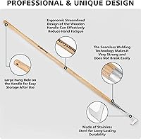 Vista 6 de Berry&Bird Herramienta de deshierbe de grietas de mango largo de 63 pulgadas, herramienta de deshierbe de grietas de acero inoxidable, herramienta