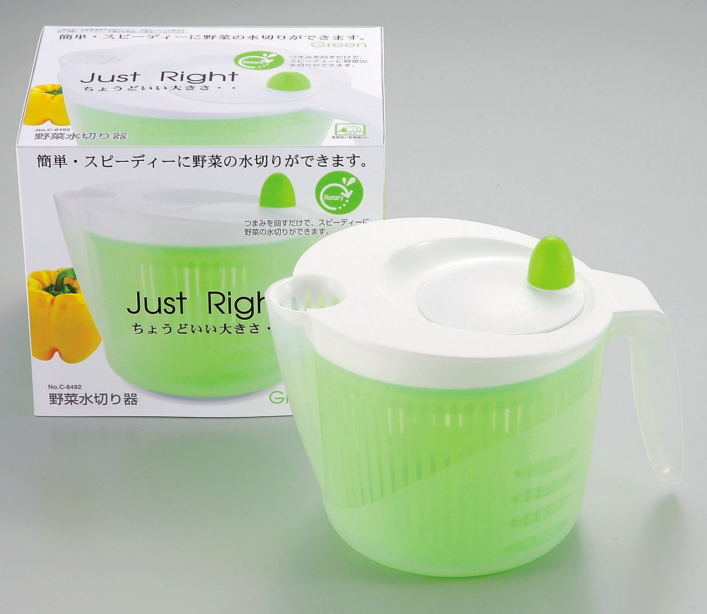Amazon｜パール金属 野菜 水切り器 サラダ スピナー グリーン
