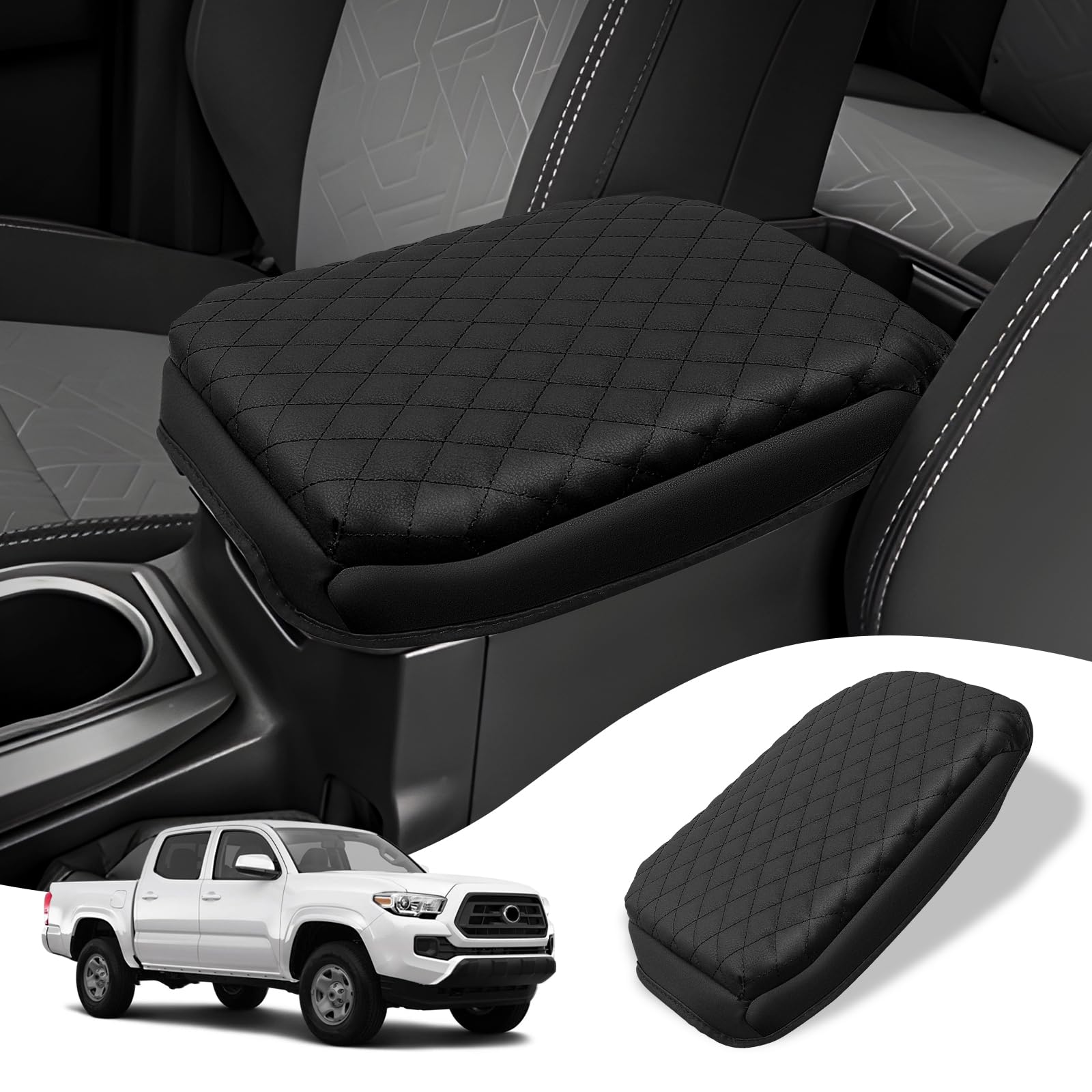 Custom Fit for Center Console Cover Toyota Tacoma 2016-2023 Armrest Cover Center Console Pad Interior Accessories Car Armrest Seat Box Cover Protector