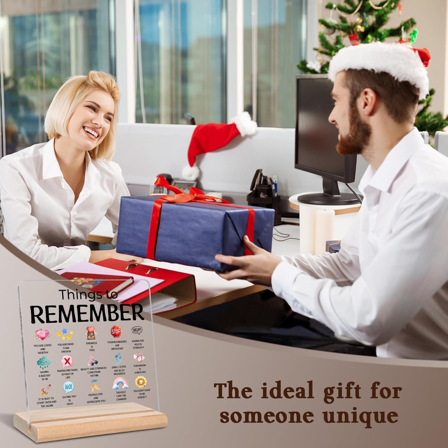 Things to Remember Acrylic Plaque Sign, Therapy Office School Counselling Office Gifts for Counselor, Psychologist, Therapist, Inspirational Anxiety Relief Mental Health Gifts for Teachers, Students - Image 2