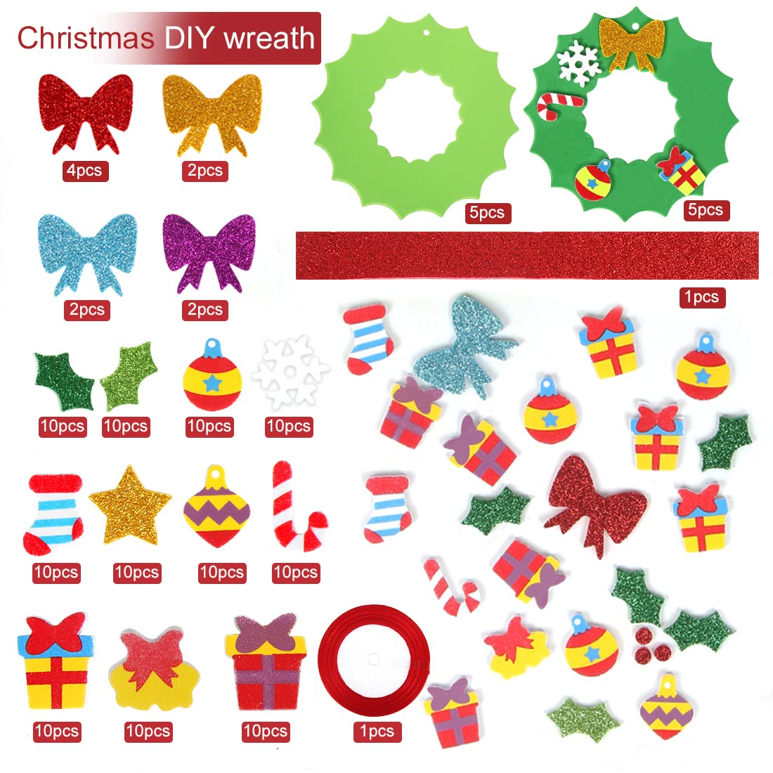 Kit couronnes de Noël à décorer