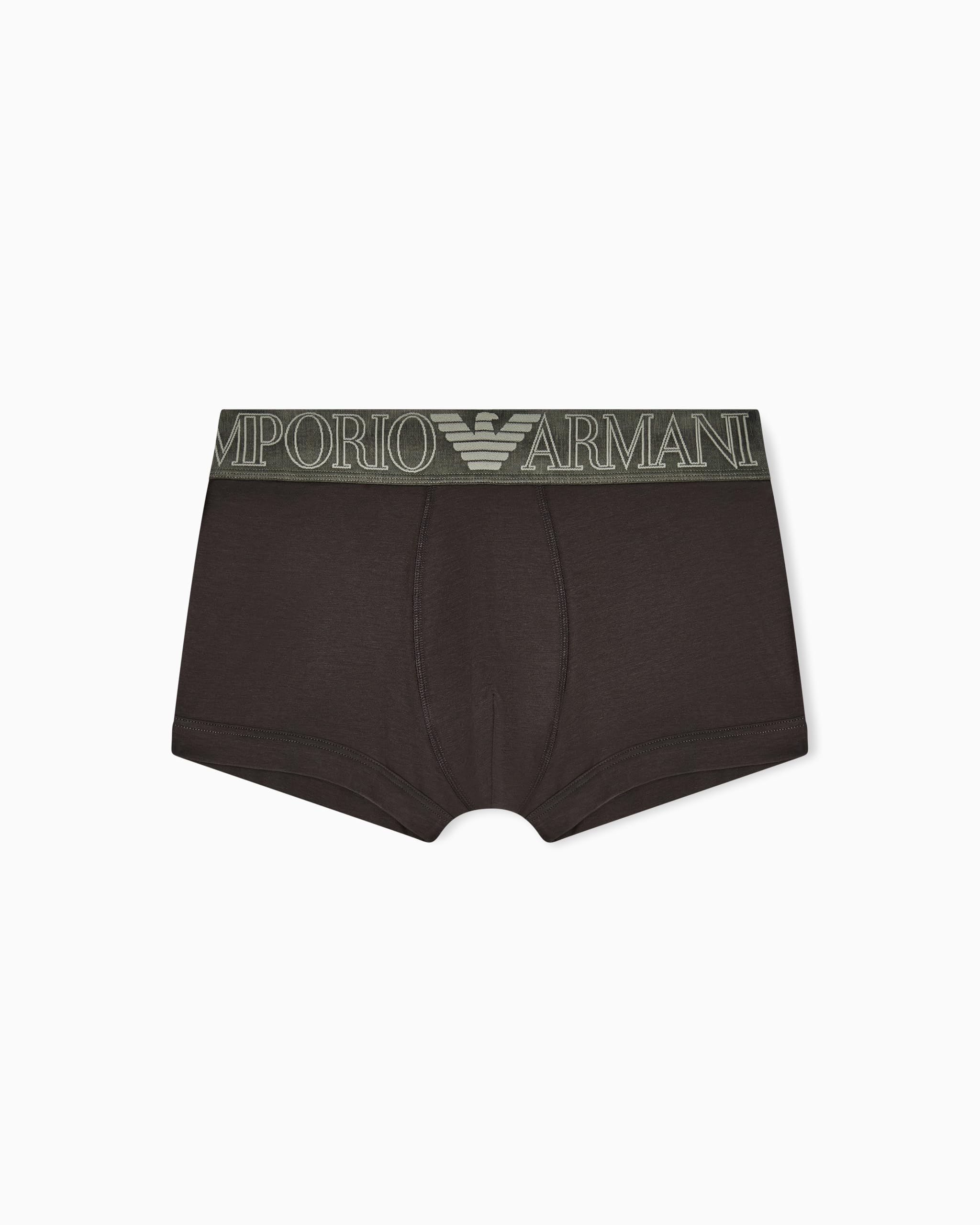 Emporio Armani Men's MEGALOGO Trunk Grey L