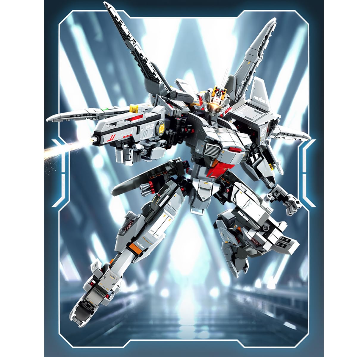 Technik Mecha Klemmbausteine Set, Actionfigur Mecha-Roboterspielzeug, 1281 Teile Mecha Bausteine MOC Konstruktionsspielzeug, Mech Bausatz Kompatible mit großen Marken