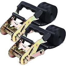 Endless Retractable Ratchet Straps 1650 lb Break Strength 2in x 10 Ft No Hooks Tie Down Kit Set Car Cargo Strap for Securing Stuff