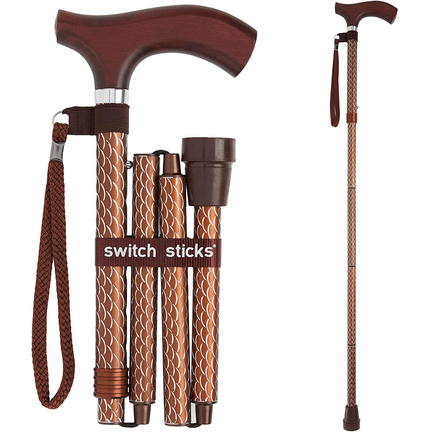 Switch Sticks Aluminum Adjustable Folding Cane and Walking Stick