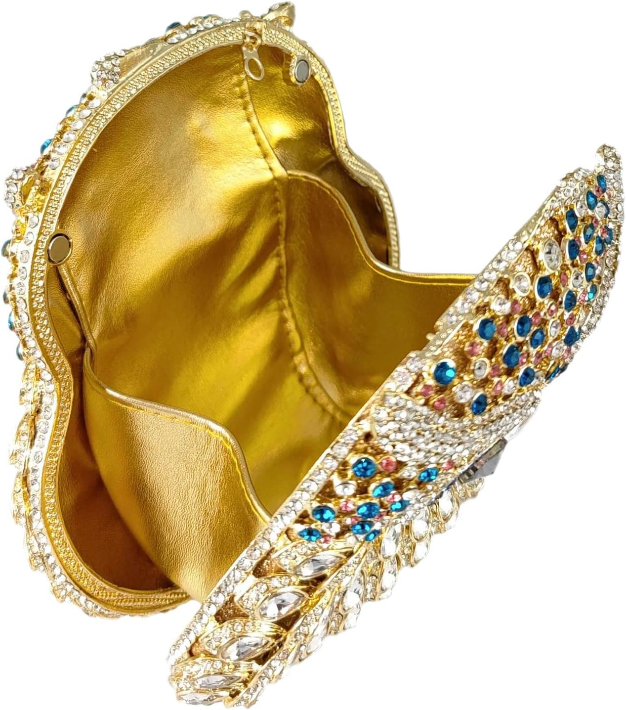 Boutique De FGG Mini Owl Party Crystal Clutch Purses for Women Dressy,Animal Evening Handbags,Prom Rhinestone Clutch Bag