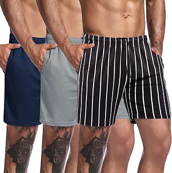 COOFANDY Men's 3 Pack Workout Gym Shorts Mesh Athletic Shorts Lightweight Bodybuilding Training Short Pants with Pockets