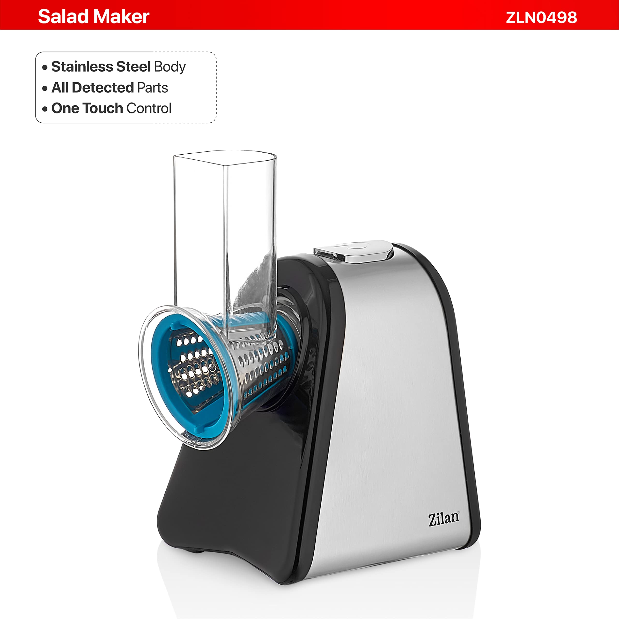 zilan z şekil Découpe légumes électrique, 4 en 1 râper émincer gratter mandoline légumes fruits, 200W