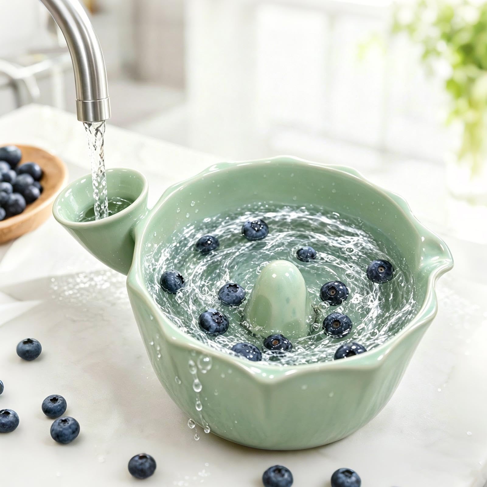Berry Swirl Bol – Passoire de nettoyage, bol de lavage de fruits, pour la maison, la cuisine, le réfrigérateur, le comptoir d'évier