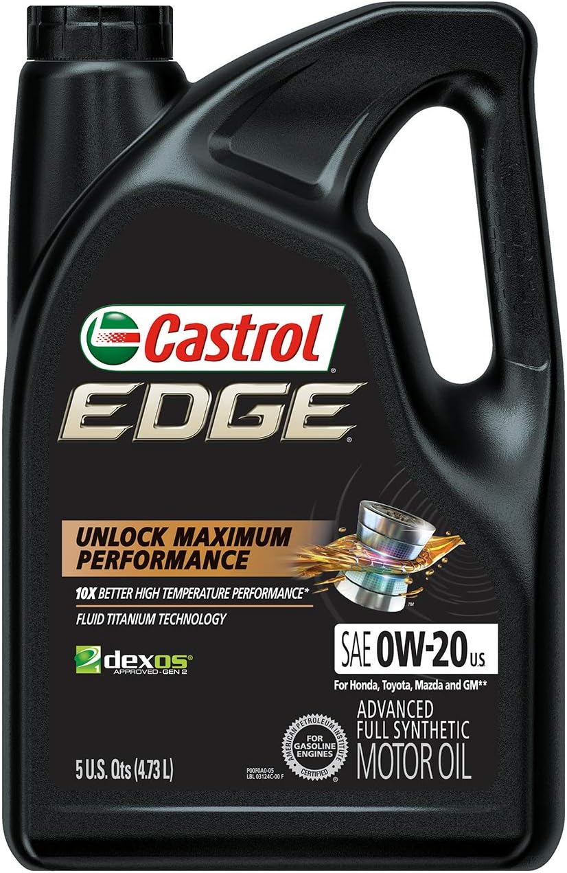 Amazon Com Castrol Edge 0w Advanced Full Synthetic Motor Oil 5 Quart Automotive