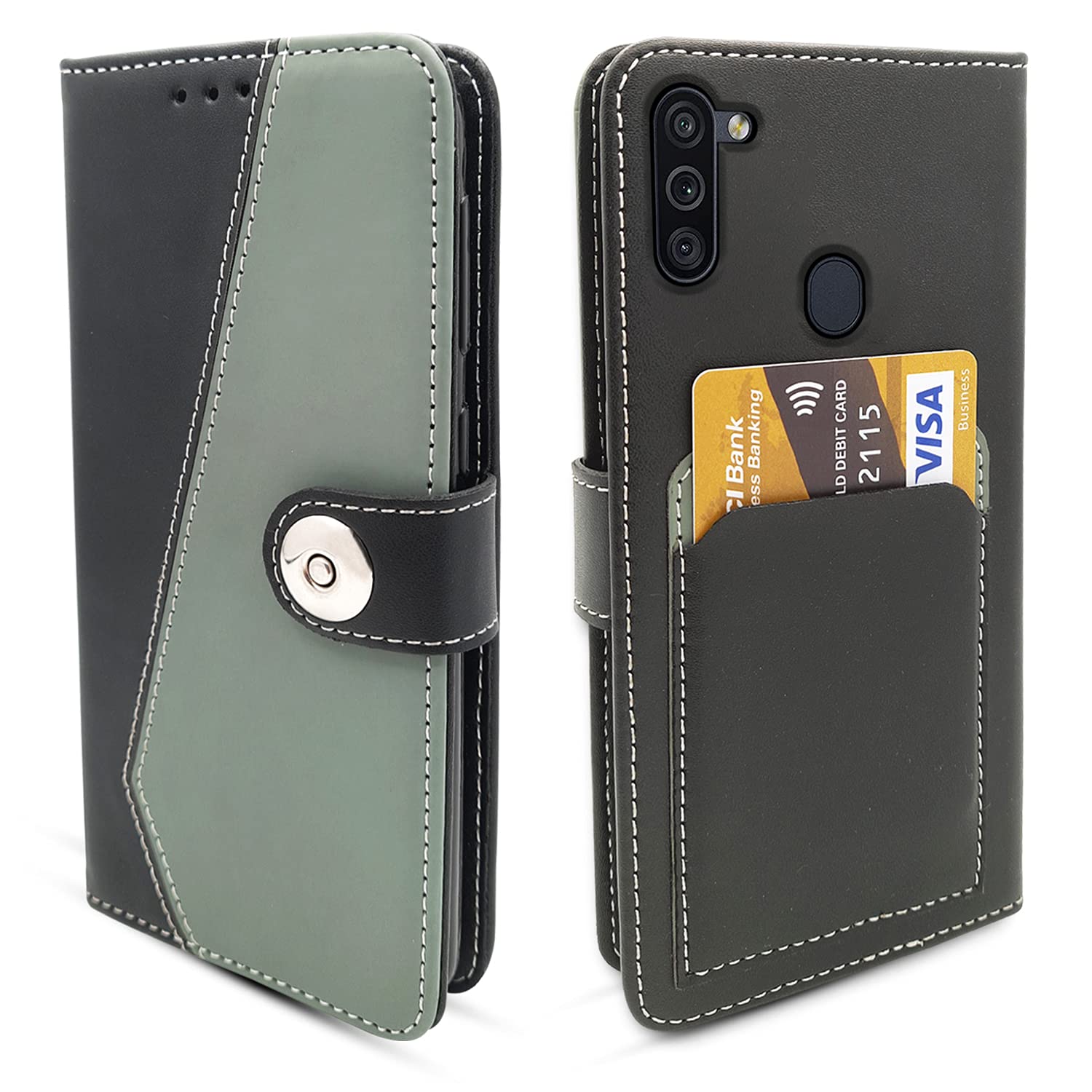 Pikkme Samsung Galaxy M11 Leather Magnetic Flip Wallet Case Cover for Samsung Galaxy M11 (Grey) (B09DV34LST) Amazon Price History, Amazon Price Tracker
