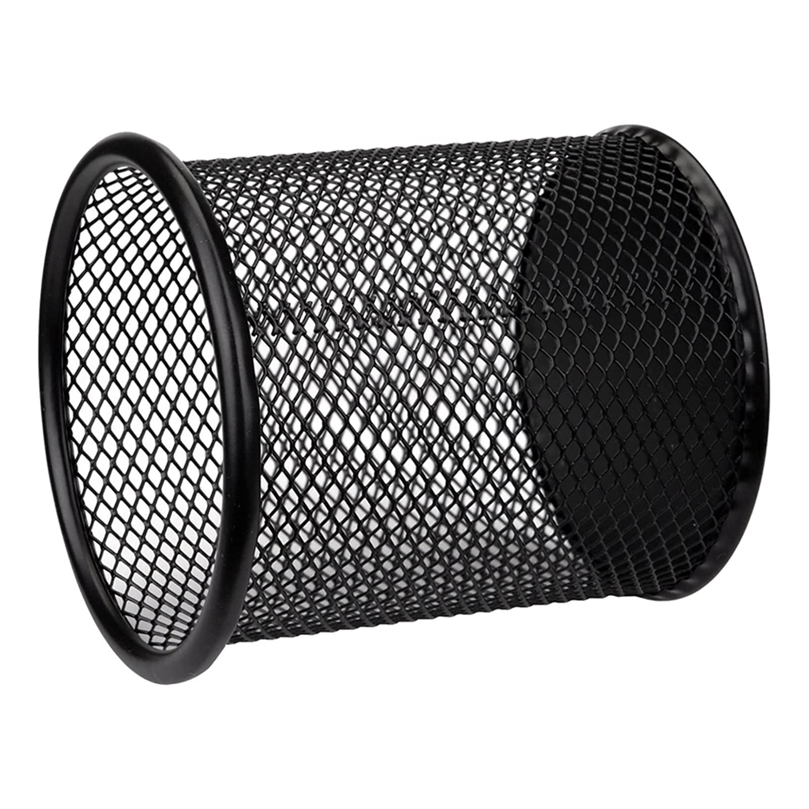 Porte Stylo Porte-Stylo en métal Porte-Stylo en Maille Pencil de Crayon Organisateur Rond Stylo Tasse Coupe-Crayon pour Bureau Bureau Stylo Organisateur Noir Porte-Crayon de Bureau