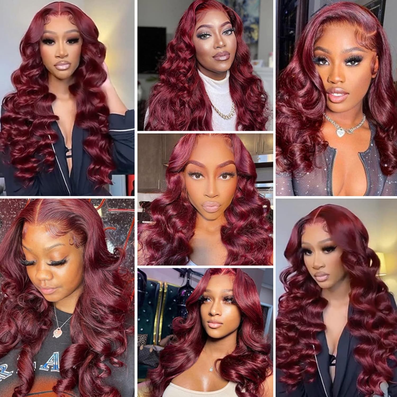 MISSJAY 18 Inch Burgundy Lace Front Wigs Human Hair 13x4 Hd Lace Front Wigs Human Hair Wine Red Body Wave Lace Front Wigs Human Hair 180 Density Glueless HD Lace Frontal Wigs Human Hair