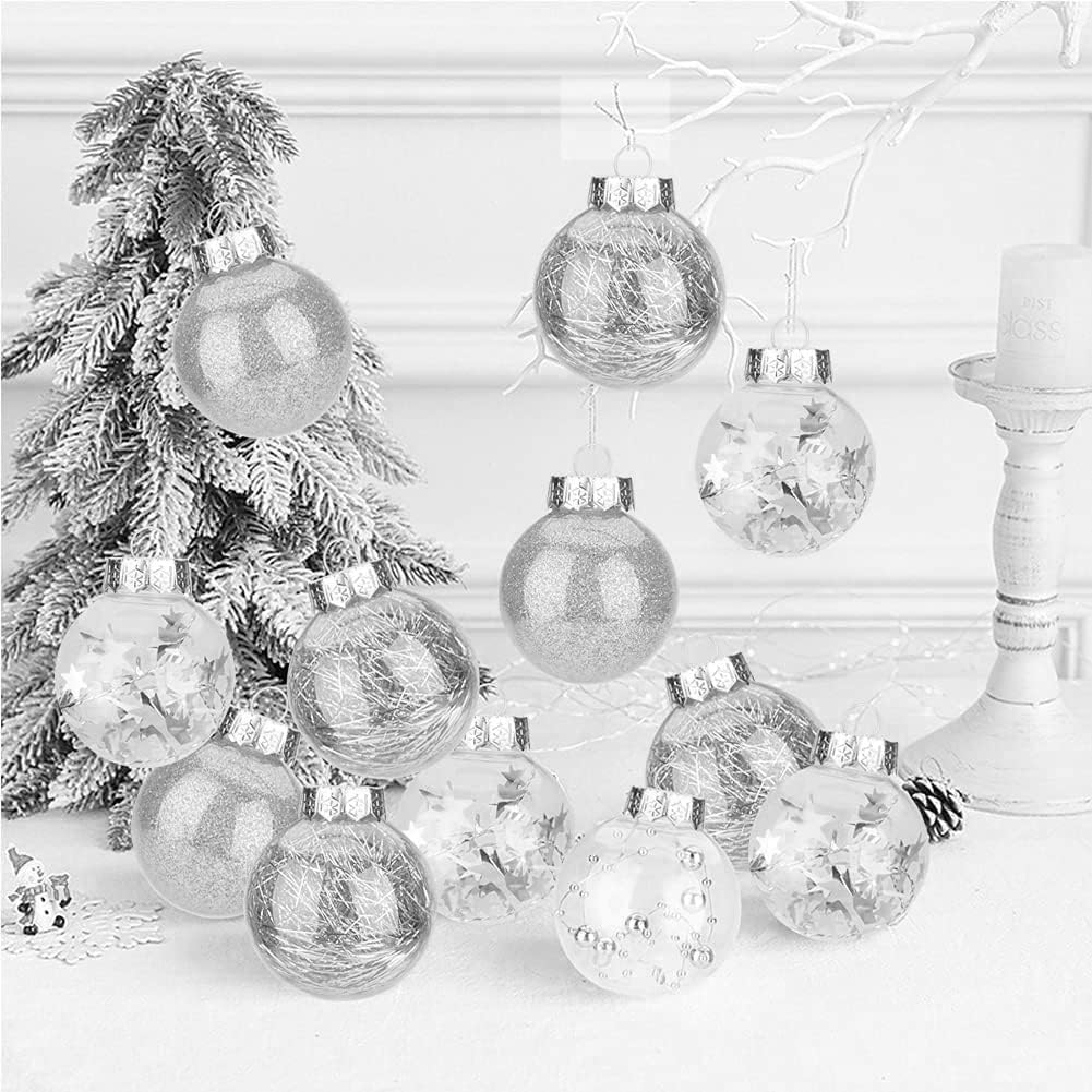 Set di Ornamenti Palla di Natale 24, 6 cm，Stile-1