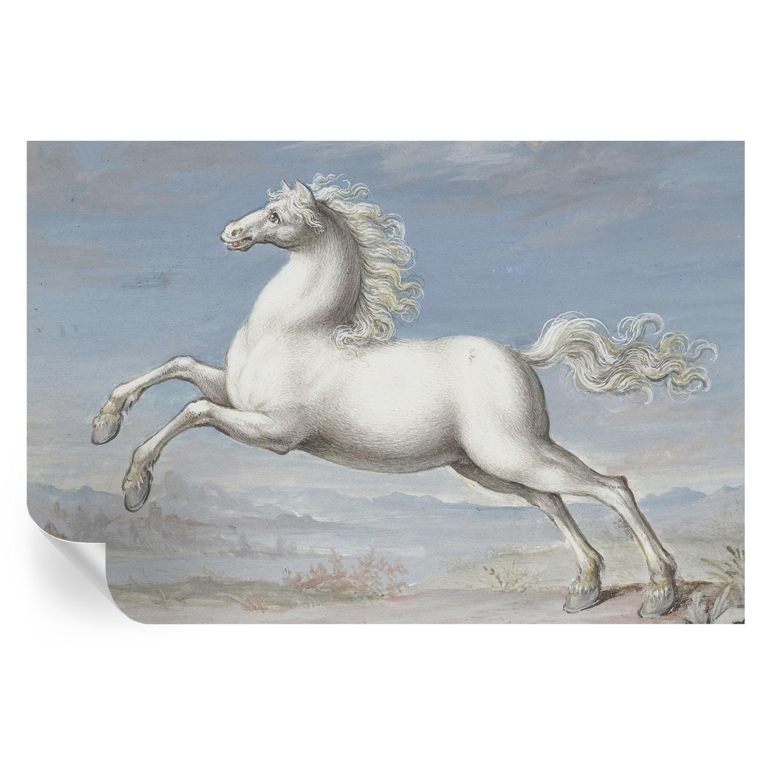 Caballos en el salto para cubiertas de pared y adornos de salón modernos