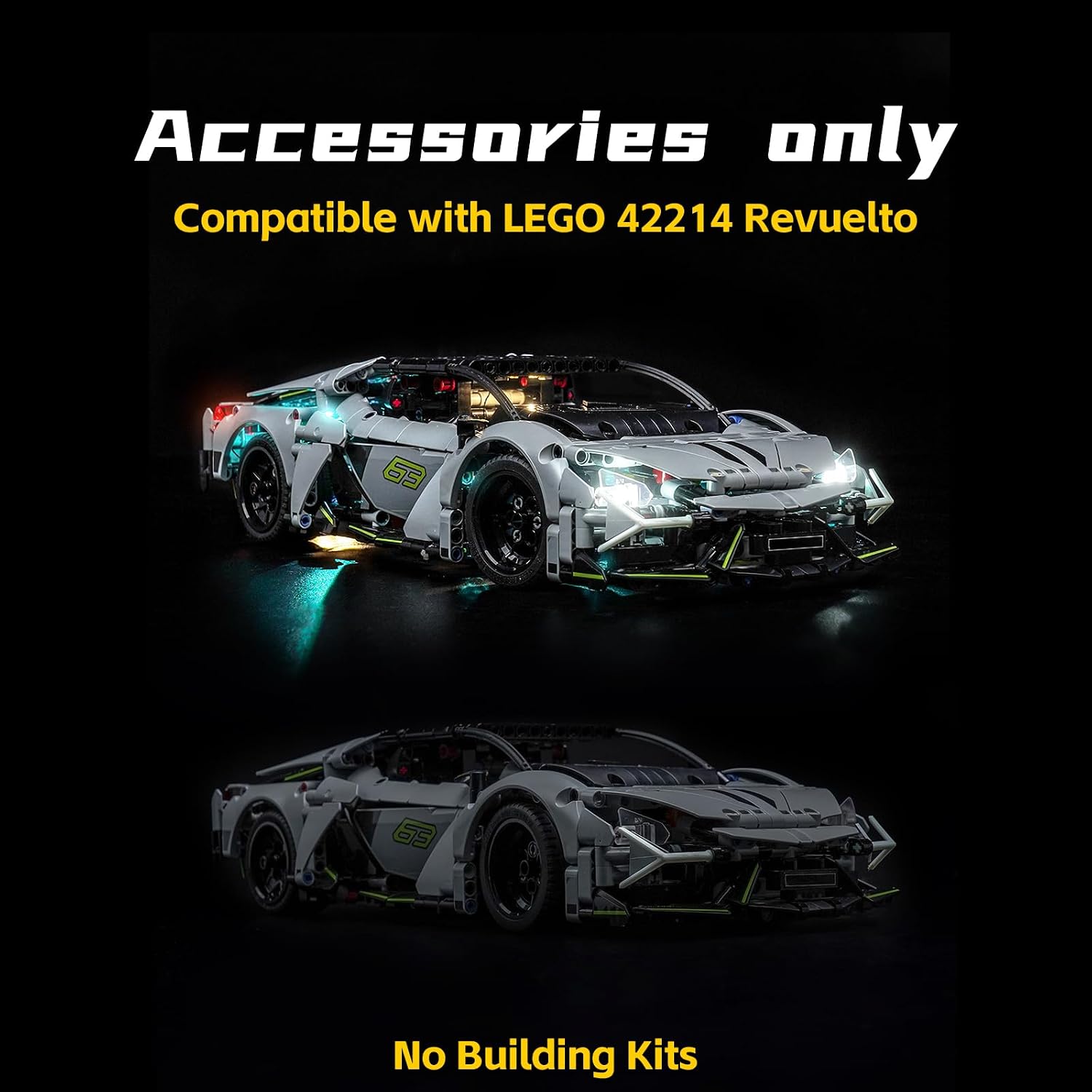 BrickBling Light Compatible with Lego Lamborghini Revuelto Super Sports Car image 5