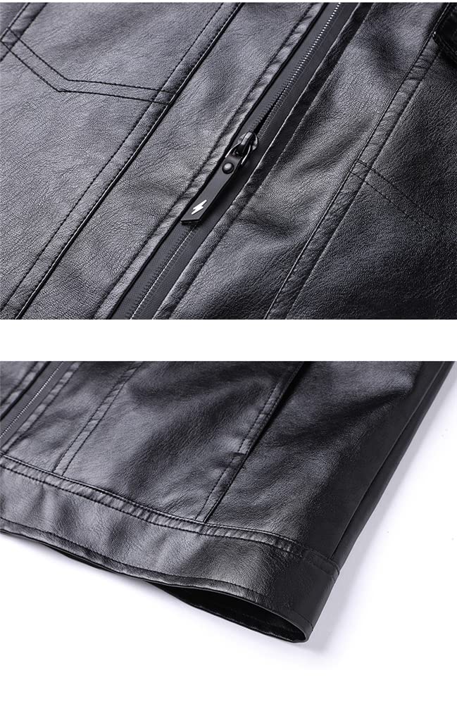 Jegsnoe Giacche In Pelle Da Uomo Giacca Da Moto Casual In PU Da Uomo Primavera Autunno Giacca In Pelle Da Uomo