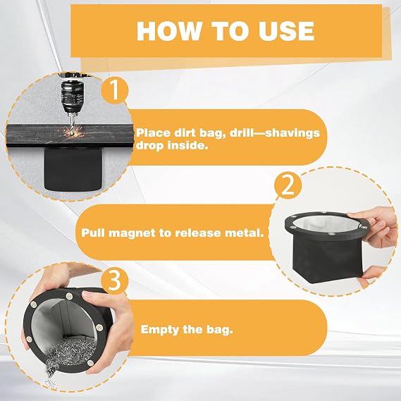 2-Pack Electrical Dirt Bag for Electrical Panels, Medium, Round