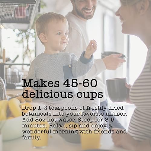 Miniatura 4 de Limonada de menta, 45-60 porciones, bolsa con cremallera ecológica, sin cafeína, té de hojas sueltas puro cultivado en Estados Unidos, 5 onzas