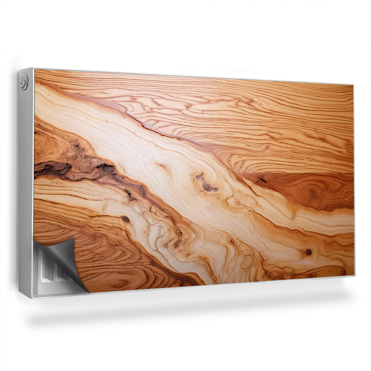 Panel magnético de radiador 110x60 cm para salones modernos con textura de madera natural
