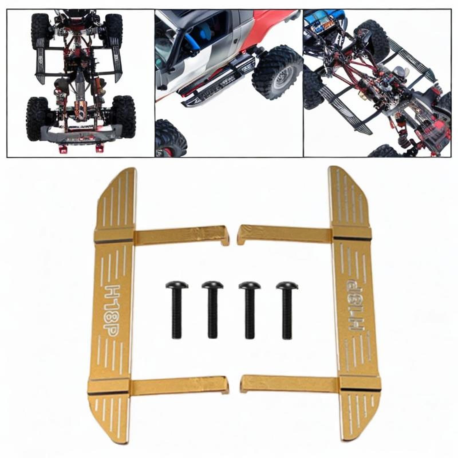 Colcolo Pedali Laterali per Auto RC, Piastra di Supporto in Metallo per Accessori RC in 1:18 H18P, Modello Crawler, Oro dello Champagne