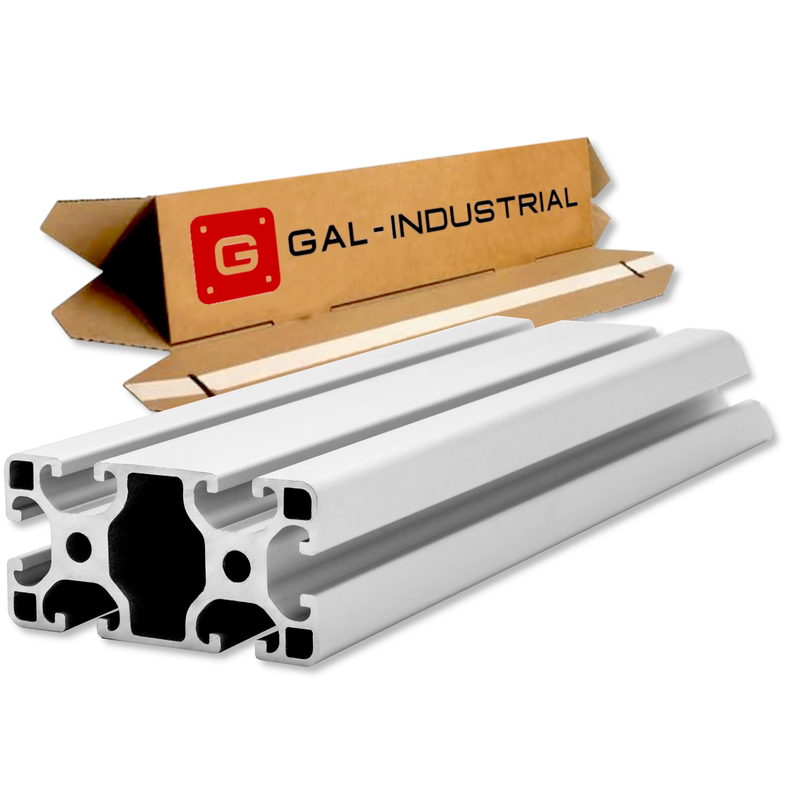 GAL - INDUSTRIAL Profilé en Aluminium 40x80 mm | Rainure 8 | Longueur au Choix 10–200 cm | Profile Aluminium Anodisé et Résistant aux Intempéries | Profile Alu Compatible Bosch Item | 120 cm