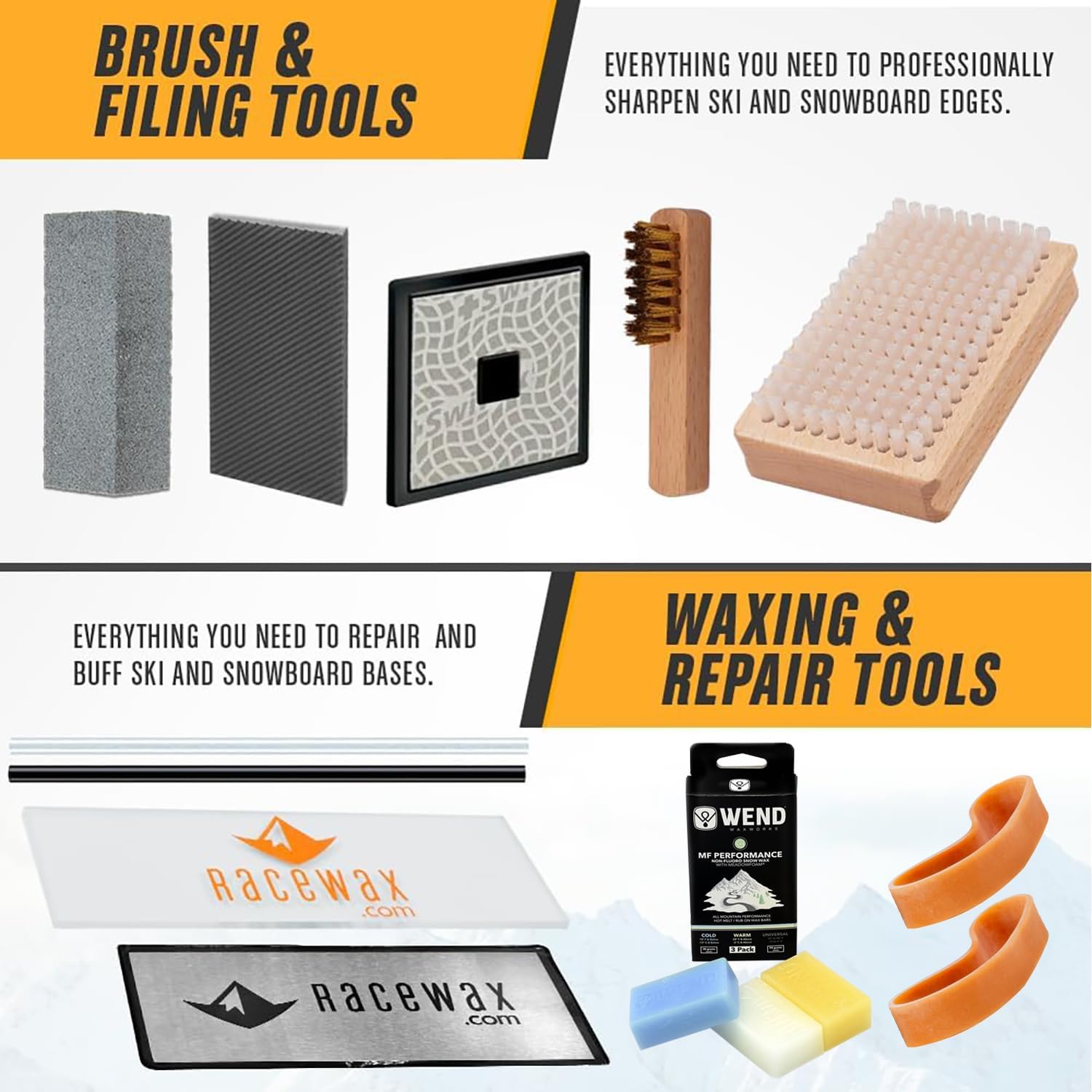 RaceWax Diamond Ski Snowboard Wax Tuning Kit