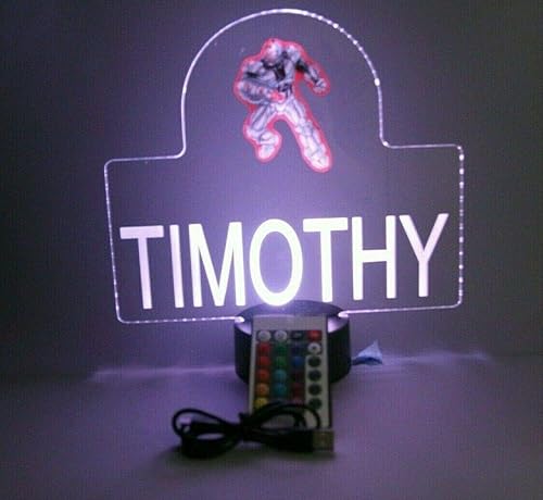 Miniatura 7 de Cyborg Superheroes Figura de acción Diseño de luz nocturna LED Lámpara de mesa de escritorio para niños de eficiencia energética Decoración de la