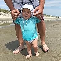 Vista 7 de green sprouts Sombrero de natación con solapa para bebé Blanco
