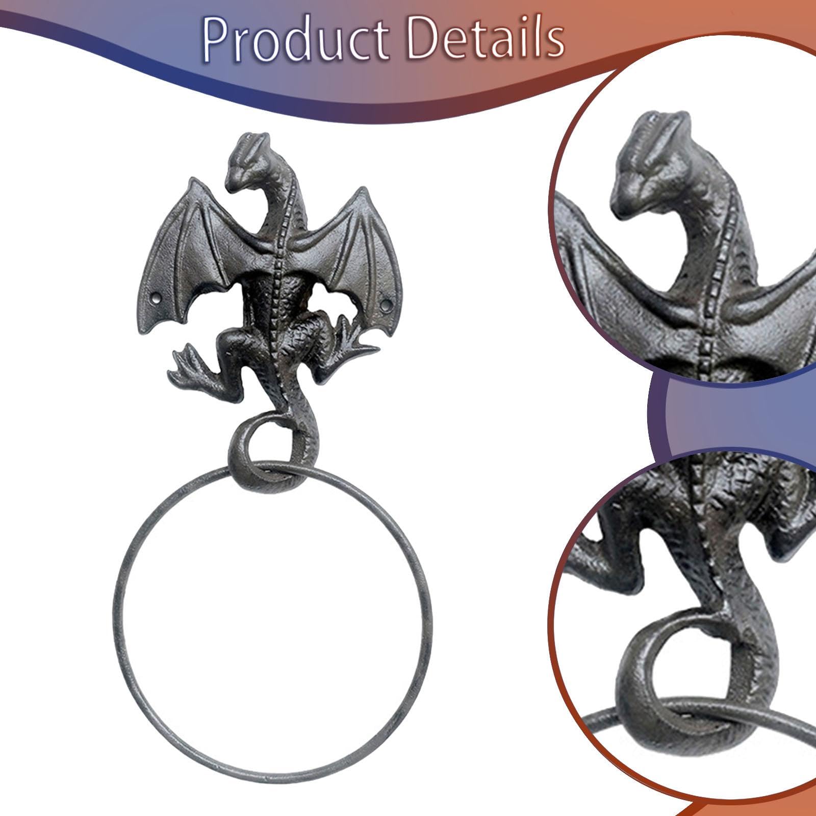 Portasciugamani a Forma di Drago, in Stile Country retrò, Accessorio Decorativo per Lavanderia, Cucina E Bagno, Style B