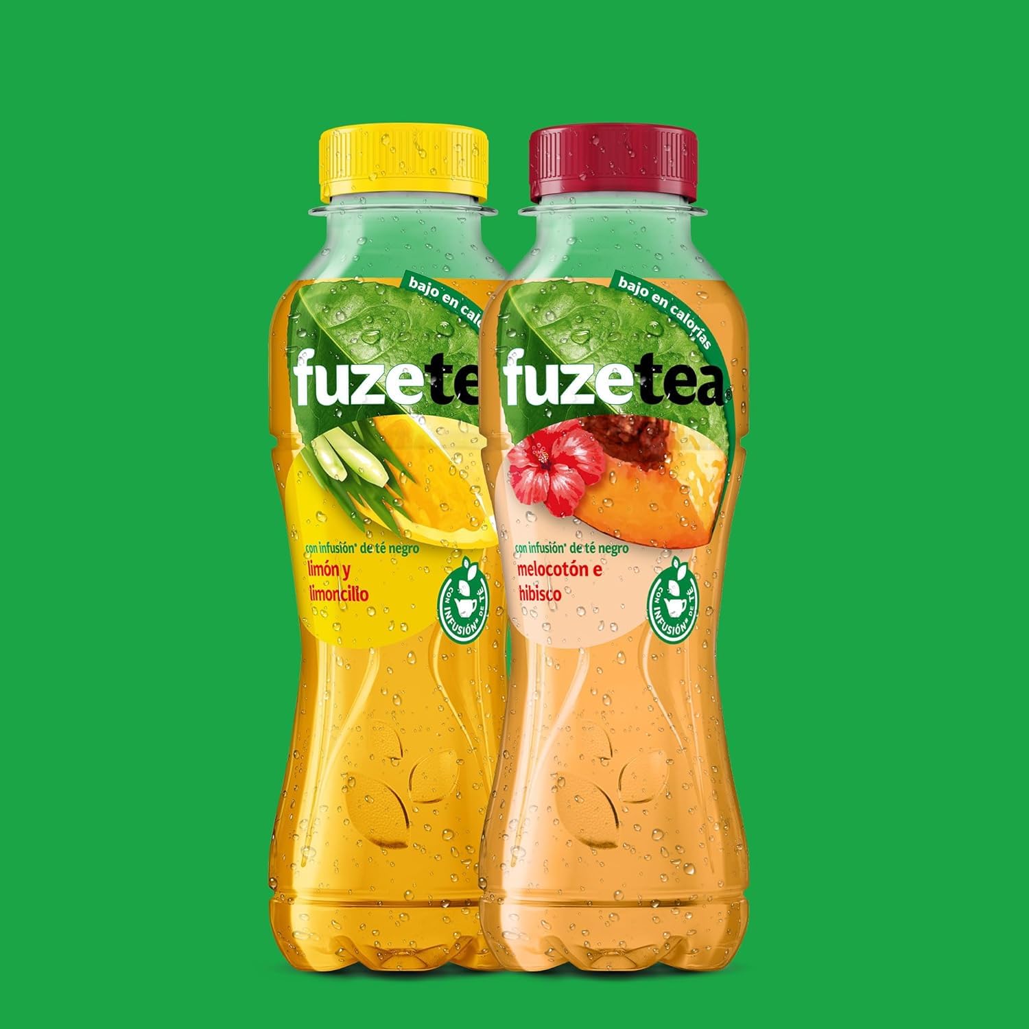 Fuze Tea Limón & Limoncillo, Refresco de Té sin Gas, Botella de 500 ml, Pack de 24