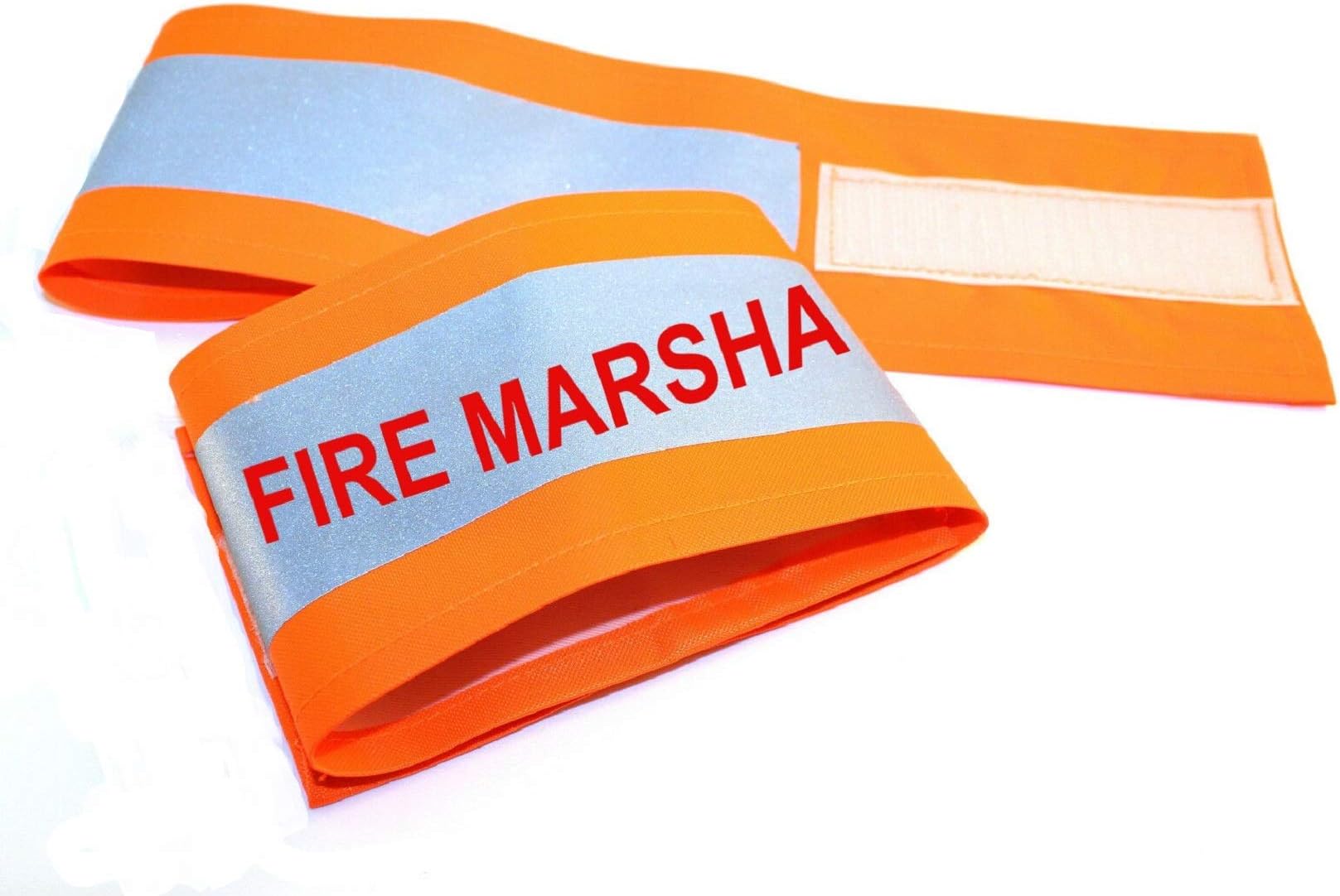 Orange Hi Visibility Reflective Arm Band FIRE MARSHALL 18" x 4"