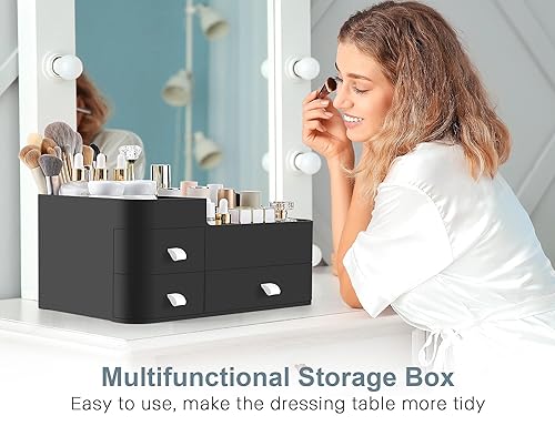 Miniatura 2 de Organizador de perfume de colonia con cajones, almacenamiento de perfumes grandes para encimera, soporte de perfume para colonia, desodorante,